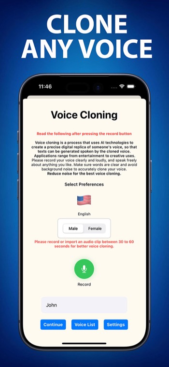 Fake Voice Screen
